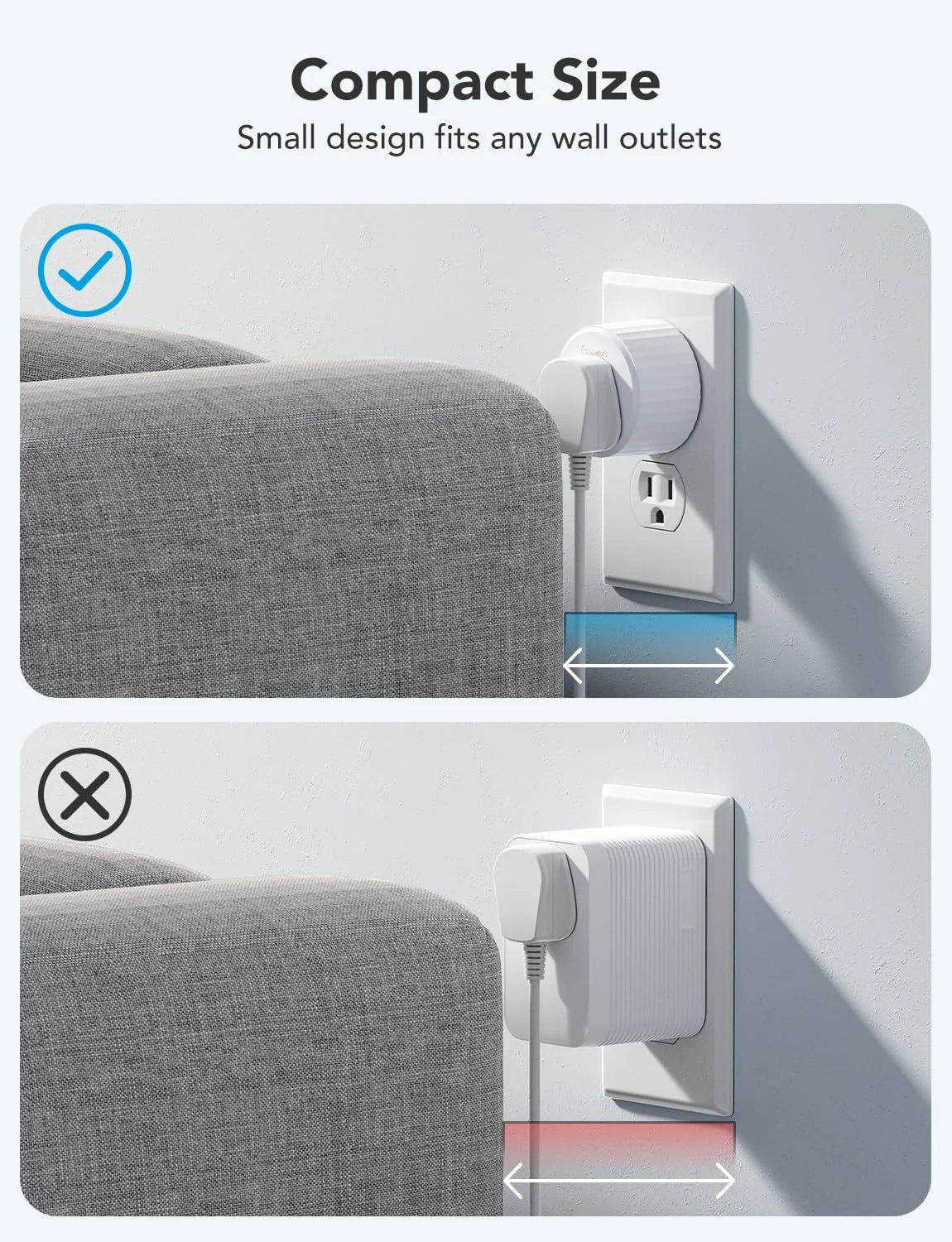 Govee Smart Plug, WiFi Outlet Compatible with Alexa & Google Assts, 1 pcs