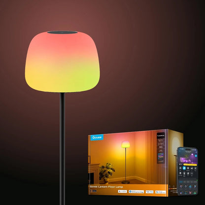 Govee Lantern Floor Lamp, Halo Gradient RGBIC Smart Corner Lamp for Bedroom