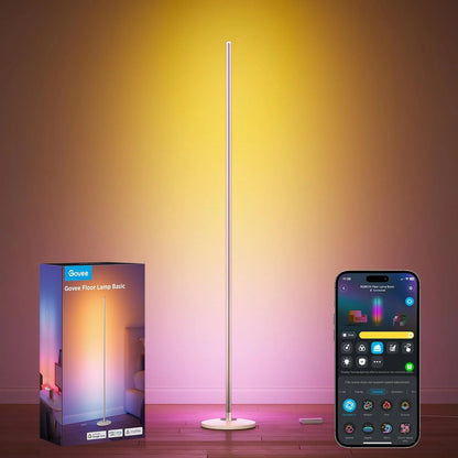 Govee RGBIC Floor Lamp Basic, 1000lm LED Corner Lamp, Champagne