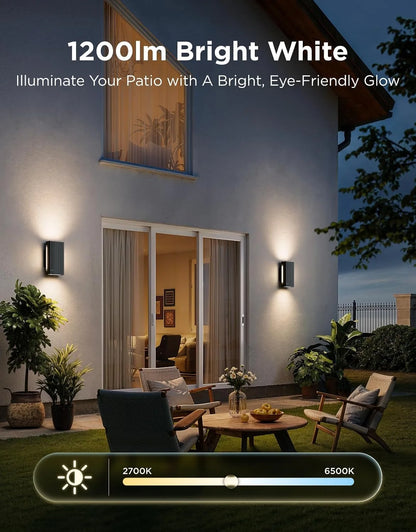 Govee Outdoor UpDown Wall Light, 2 Pack, 1200LM RGBICWW Smart Porch Lights