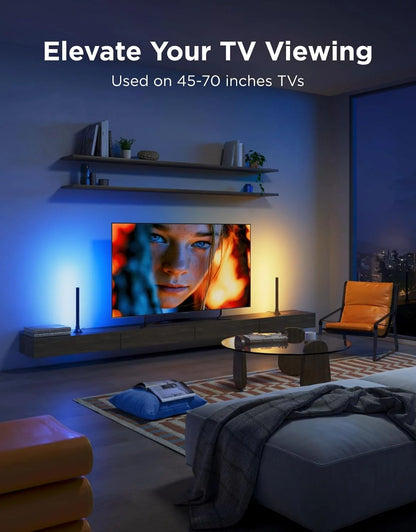 Govee RGBIC Light Bars, 15 Inches WiFi TV Lights for 45-70 inch TVs, White