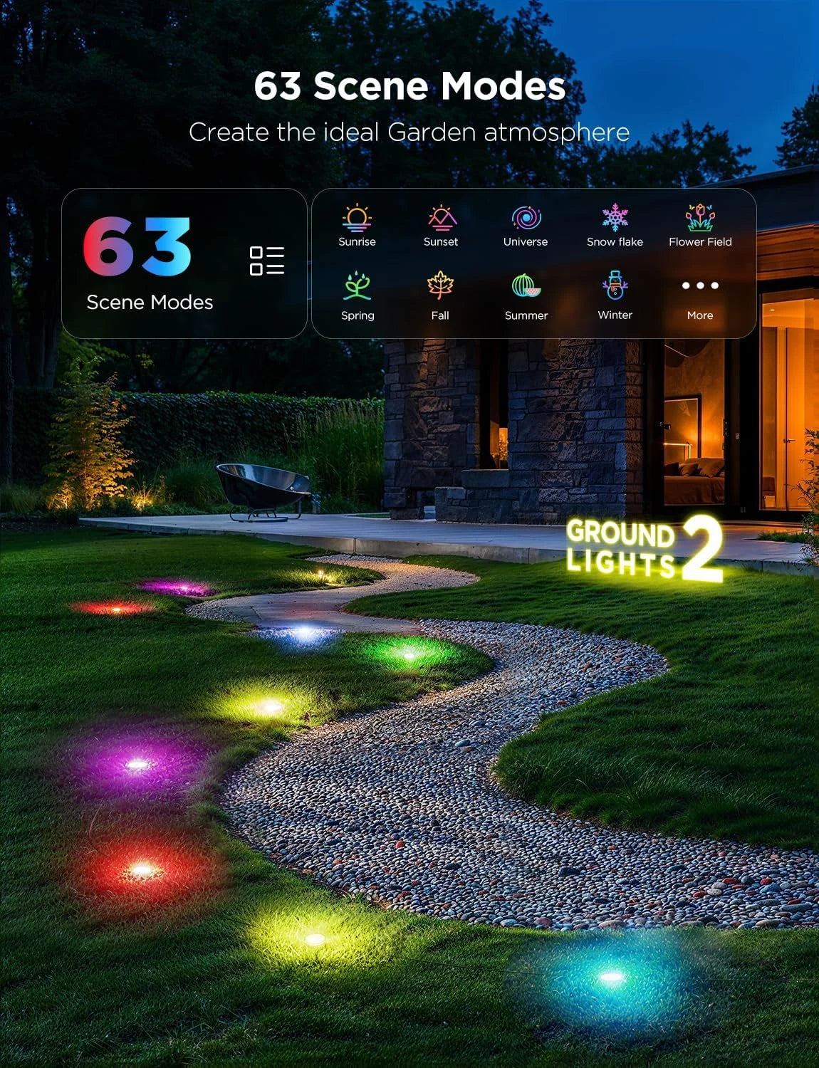 Govee Outdoor Ground Lights 2, 100ft for Patio Decorations, 30 Pack