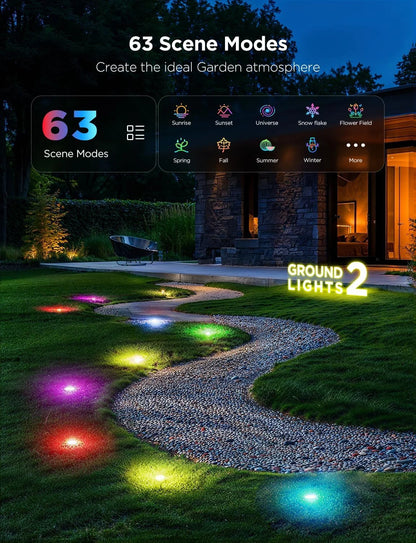 Govee Outdoor Ground Lights 2, 100ft for Patio Decorations, 30 Pack