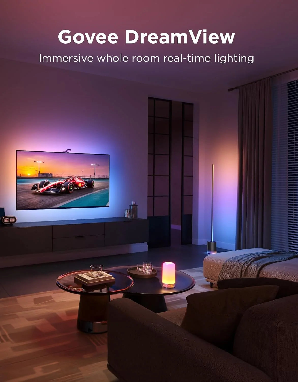 Govee TV Backlight 3 with Dual 4MP Lens, TV Lights Sync to 55-65 Inch TVs