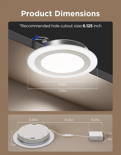 Govee Smart Recessed Lighting 6 Inch, LED Recessed Light 1100LM, 6 Pack