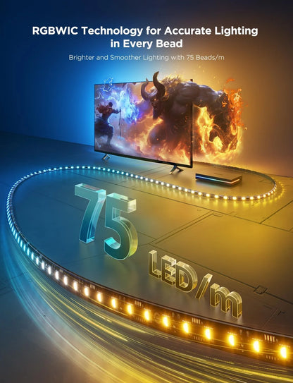 Govee HDMI 2.1 AI Sync Box 2, 8K/4K @144Hz, RGBWIC for 75-85 Inch TVs