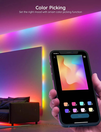 Govee 65.6ft RGBIC LED Strip Lights, Smart App Control Light for Bedroom