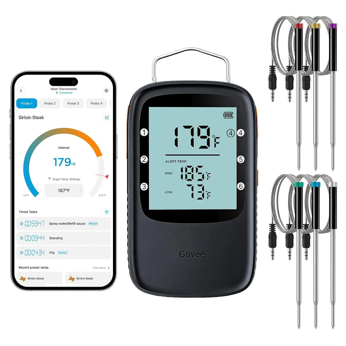 Govee Bluetooth Meat Thermometer Digital with App Alerts and Timer Mode