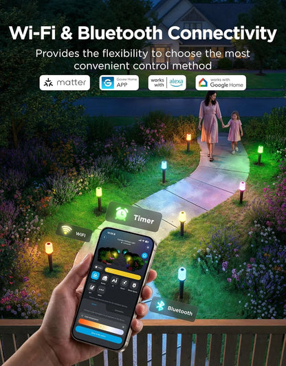 Govee Outdoor Cylinder Pathway Lights, 8 Pack, 425 Lumens, IP67 Waterproof