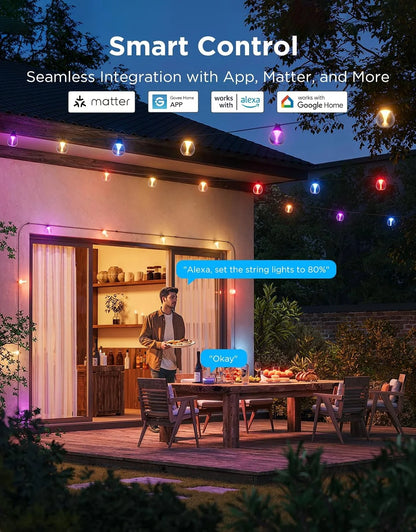 Govee Clear Bulb Outdoor String Lights, 96ft IP67 Patio & Backyard Lights