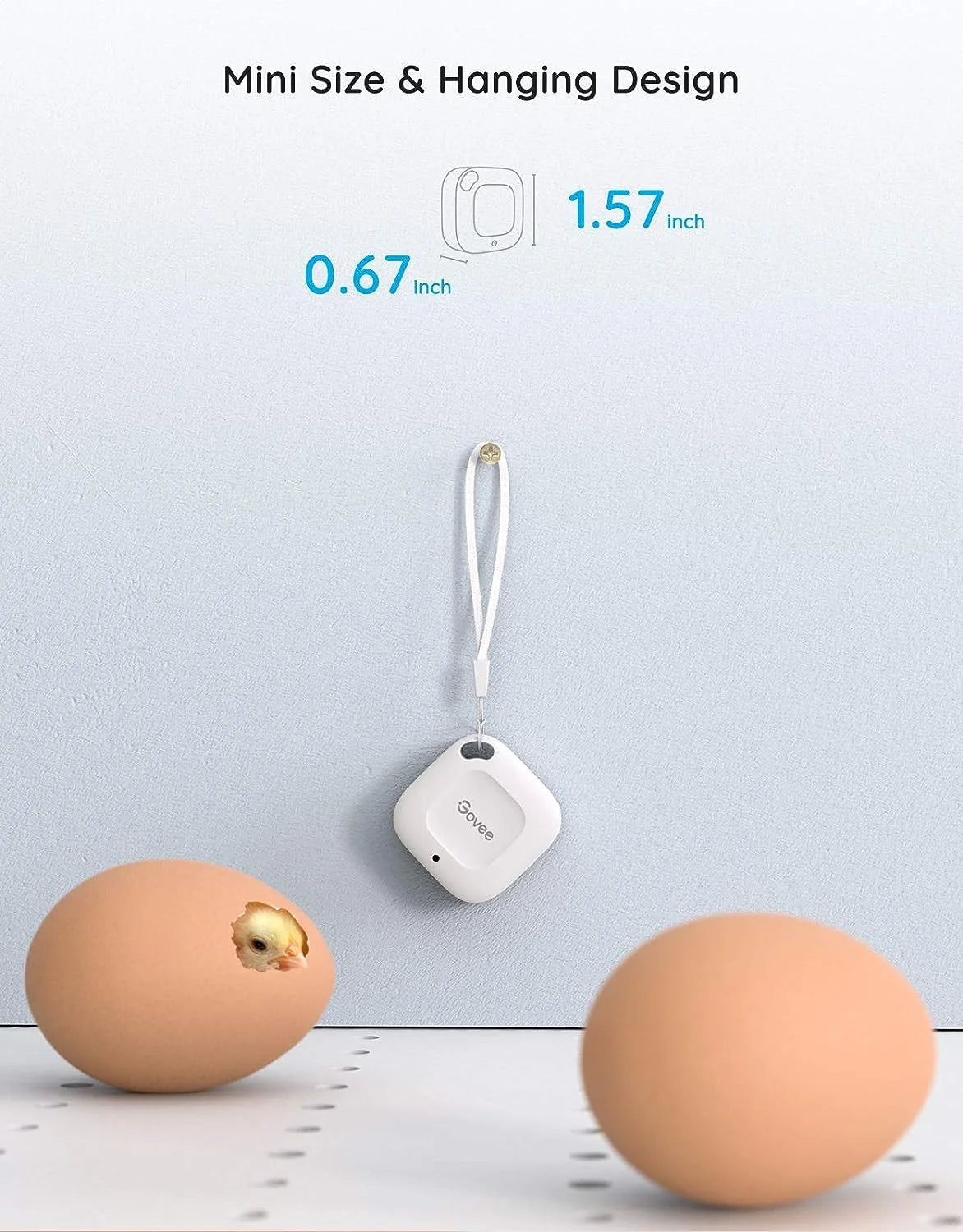 Govee Smart Bluetooth Thermometer Hygrometer H5074, Mini Humidity Sensor