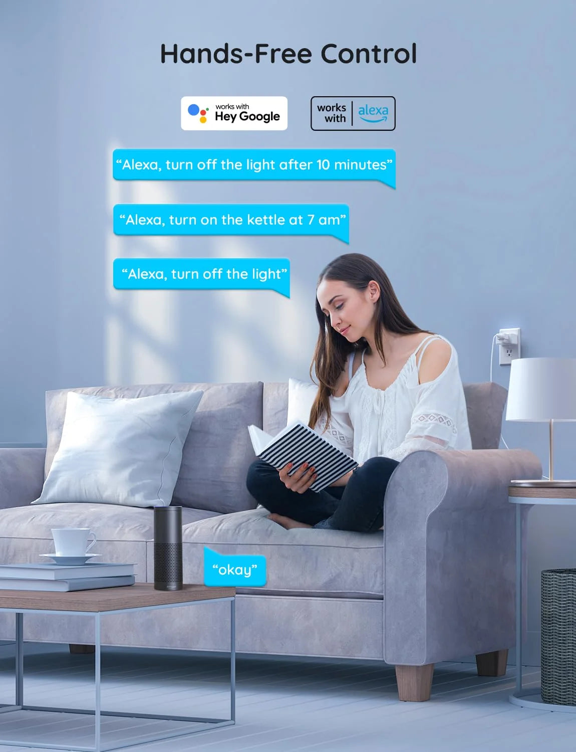 Govee Smart Plug 15A WiFi Bluetooth Outlet 2 Pack, Remote Group Control
