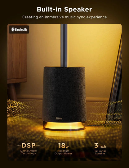 Govee Floor Lamp Pro with Bluetooth Speaker and White Noise