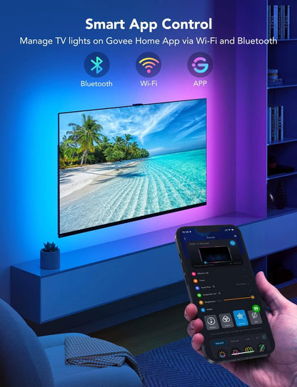 Govee TV LED Backlight, RGBIC Smart LED Strip Lights for 55-65 inch TVs