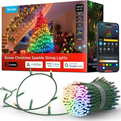 Govee Christmas Sparkle String Lights 99ft with 375 Bullet-Head LEDs