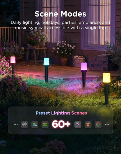 Govee Outdoor Cylinder Pathway Lights, 8 Pack, 425 Lumens, IP67 Waterproof