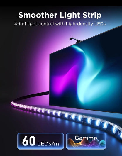 Govee TV Backlight 3 with Dual 4MP Lens, TV Lights Sync to 55-65 Inch TVs