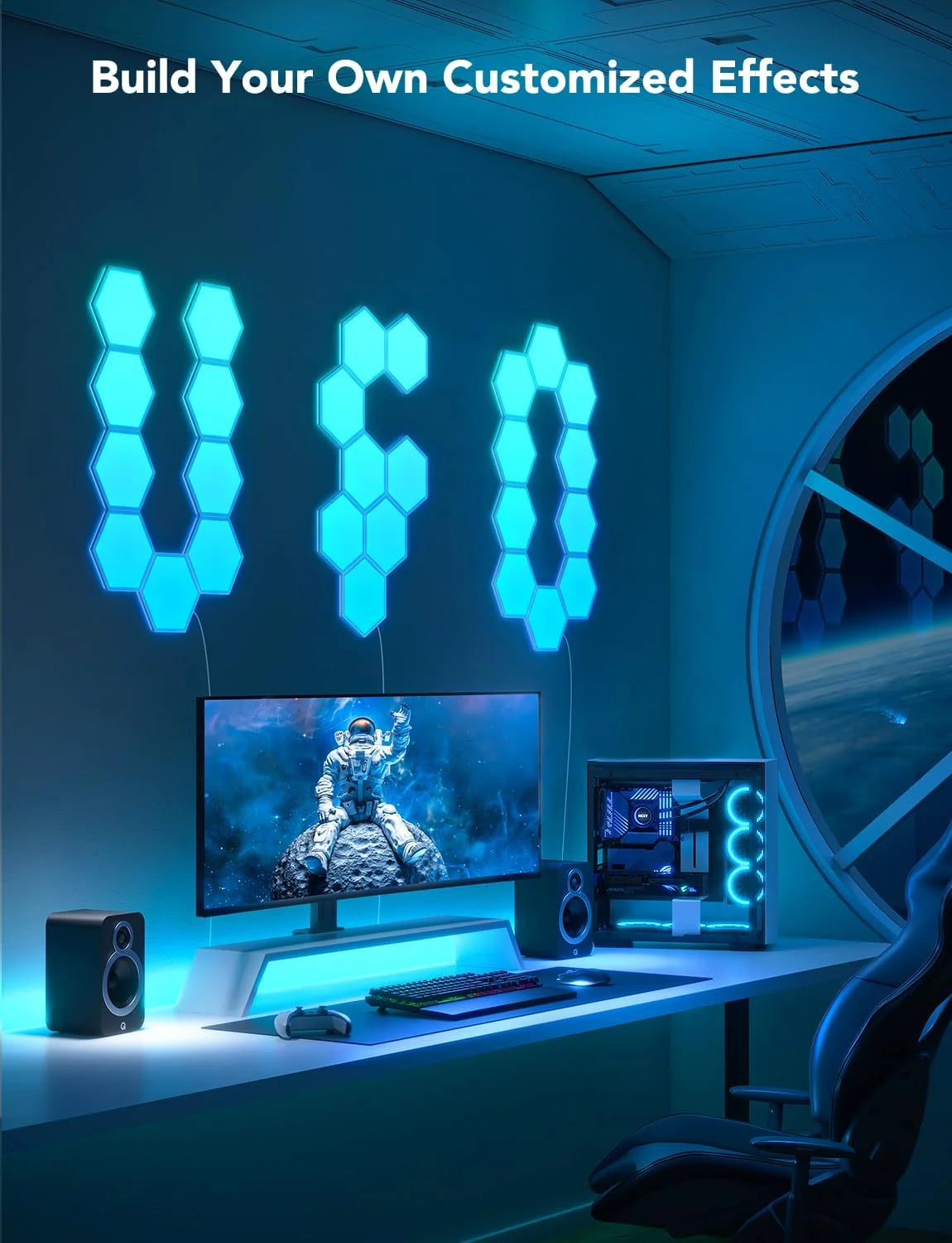 Govee Glide Hexa Light Panels, RGBIC Hexagon LED Wall Lights, Wi-Fi Smart Home Creative Wall Lights with Music Sync, Compatible with Alexa Google Assistant for Indoor Gaming Decor, 20 Pack