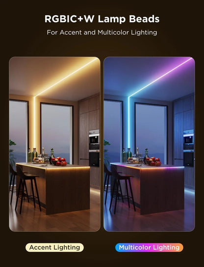 Govee 16.4ft COB LED Strip Light Pro, RGBICW Light with Warm White, WiFi