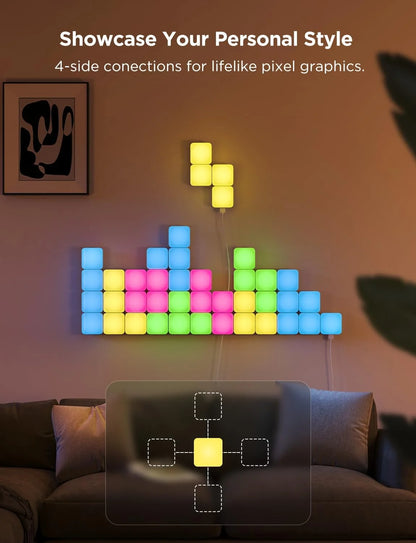 Govee Mini Panel Lights, RGBIC Wall Lights, Smart LED Wall Panels