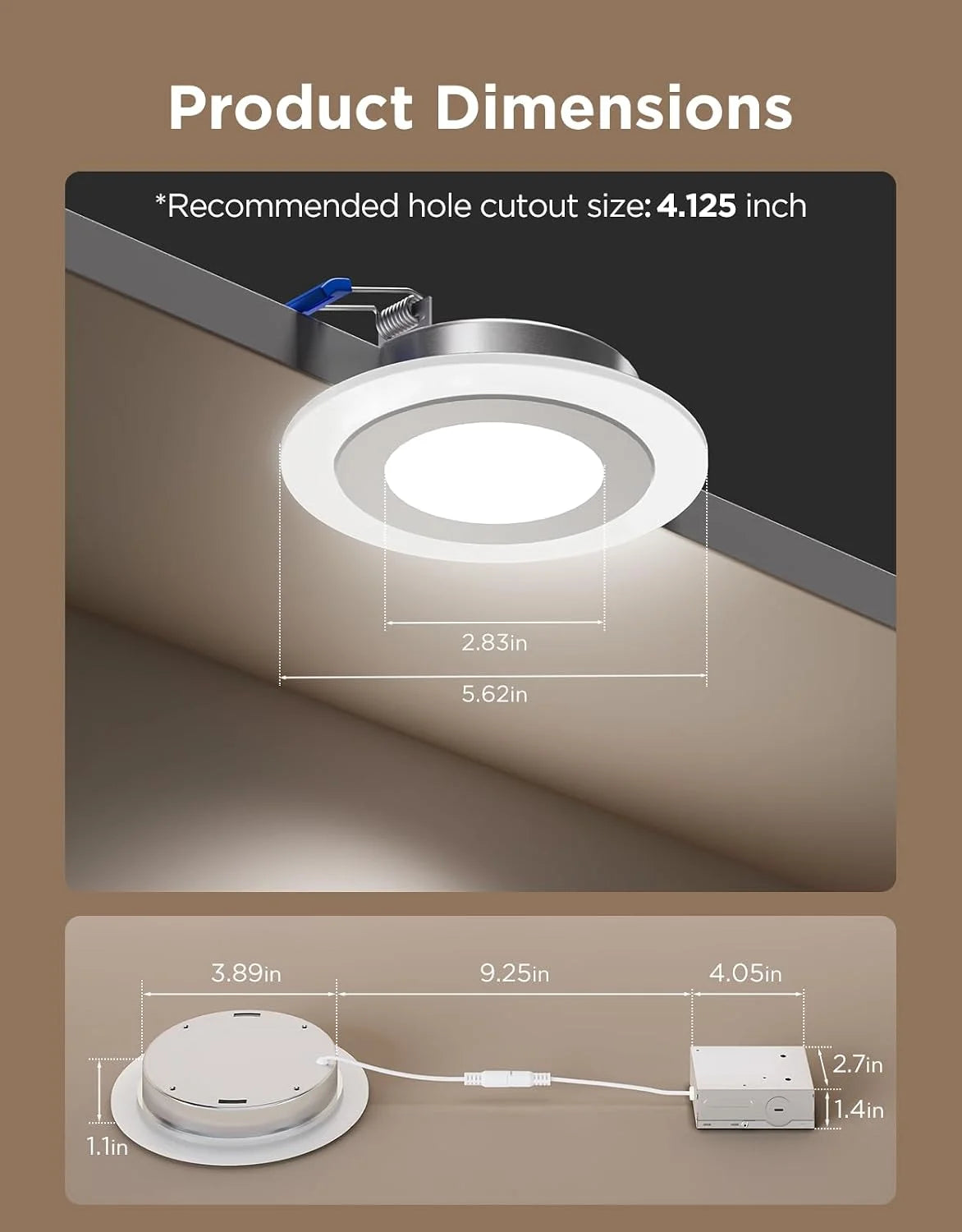 Govee Smart Recessed Lighting 6 Inch, LED Recessed Light 1100LM, 6 Pack