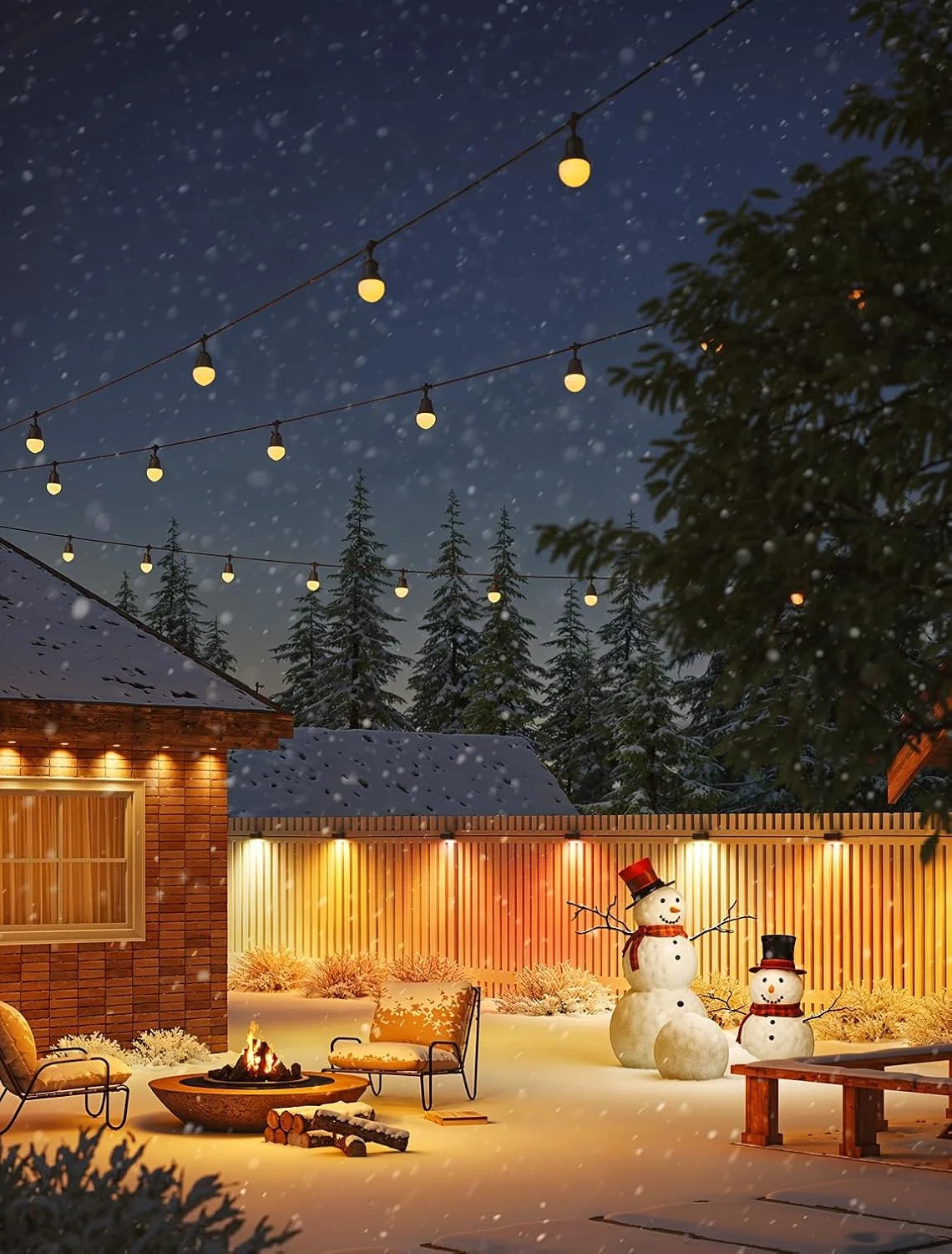 Govee RGBIC Outdoor Deck Lights, 4000K White Light, IP65 Smart Lights