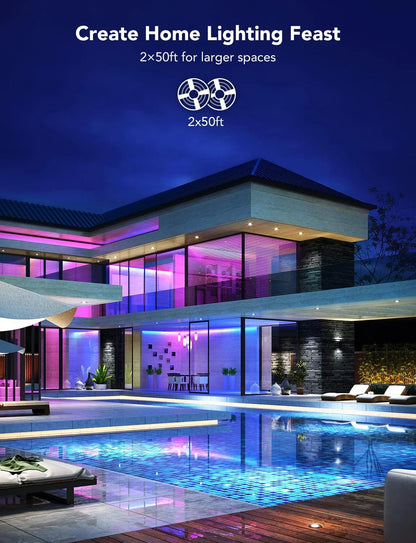 Govee 16.4ft RGBIC LED Strip Lights, LED Lights for Bedroom, APP Control