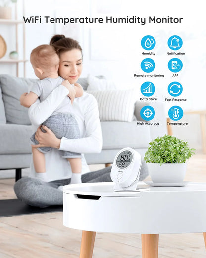 Govee Smart WiFi Thermometer Hygrometer H5051 Indoor with LCD & App Alert