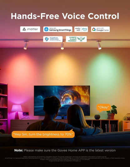 Govee Smart E12 Led Bulb, RGBWW Color Changing, 2.4GHz Only, 450 LM, 6 Pack