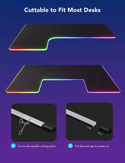 Govee RGBIC LED Neon Rope Lights, 10ft Gaming Lights for Gaming Desks