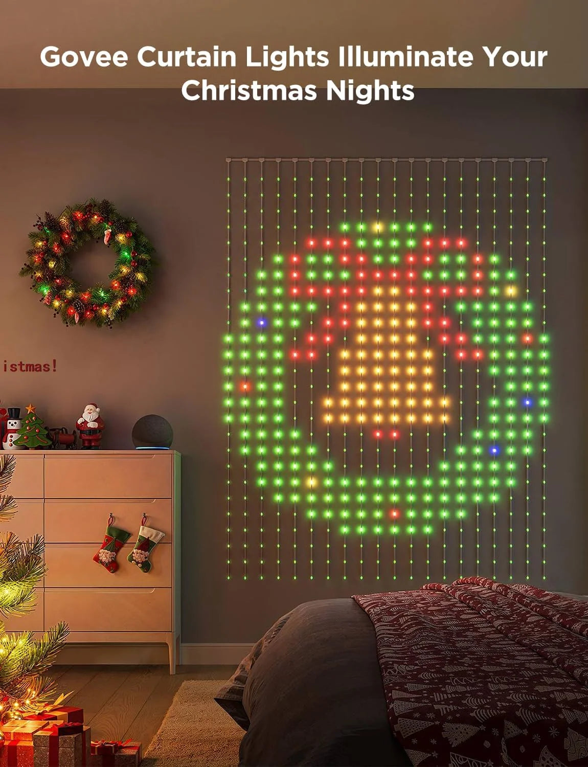Govee Smart Curtain Lights 2, 1560 LEDs, 14.8×6.6ft for Indoor Decor