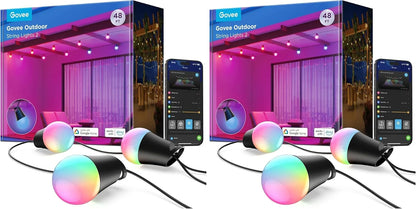 Govee Smart Outdoor String Lights 2, 48ft RGBIC Patio Lights with 15 Bulbs