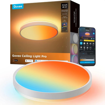 Govee Smart Ceiling Light 4300LM 15 Inch, RGBIC 2700K-6500K 1 Pack