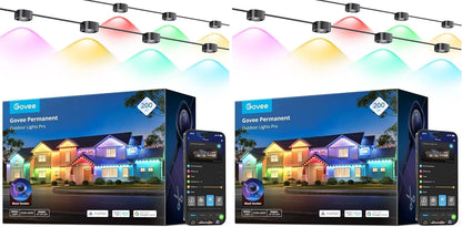 Govee Permanent Outdoor Lights Pro, 150ft with 90 RGBIC LED Lights for Daily and Accent Lighting, 75 Scene Modes for Outdoor Decor, IP67 Waterproof, Works with Alexa, Google Assistant, Matter, White