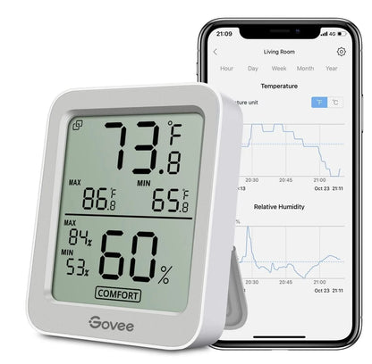 Govee Indoor Hygrometer Thermometer 3Pack H5075 with Bluetooth App Control