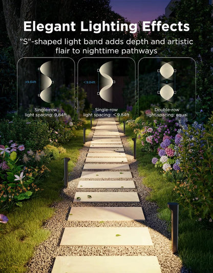 Govee Outdoor Pathway Lights 2 Lite, 8 Pack, 190 Lumens, IP67 Waterproof