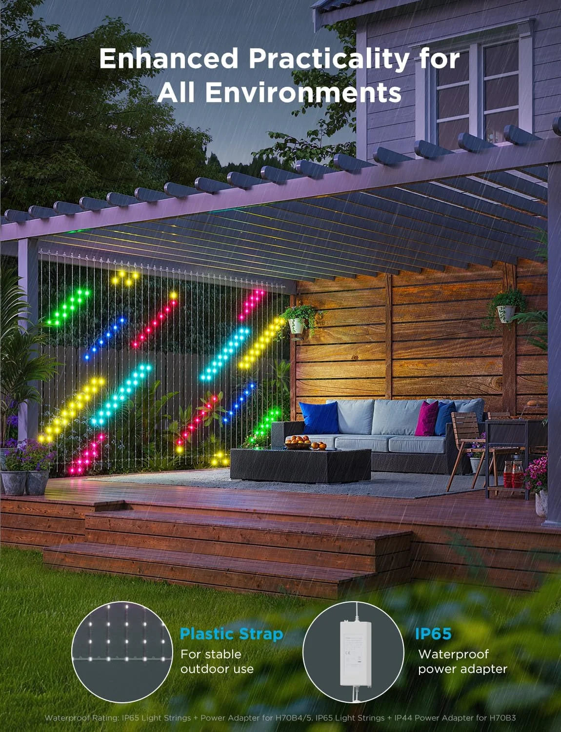 Govee Smart Curtain Lights 2, 1560 LEDs, 14.8×6.6ft for Indoor Decor