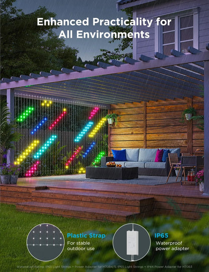 Govee Smart Curtain Lights 2, 1560 LEDs, 14.8×6.6ft for Indoor Decor