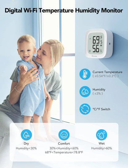 Govee WiFi Thermometer Hygrometer H5103 with Electronic Ink Display 3 Pack