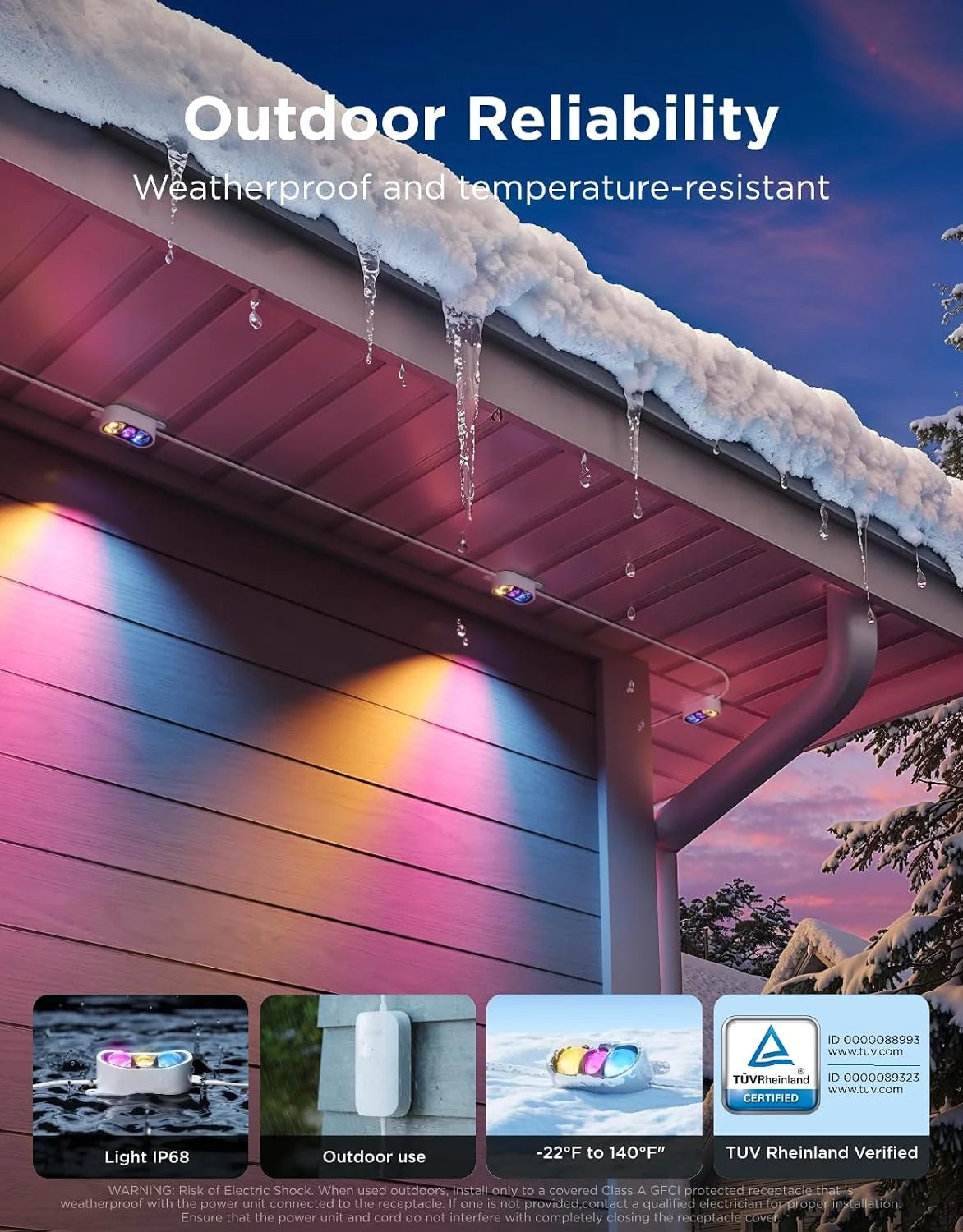 Govee Permanent Outdoor Lights Prism 150ft, White