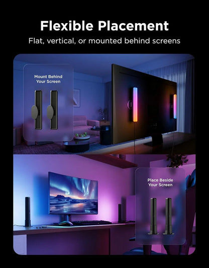 Govee Smart Light Bar, RGBICWW TV Lights for Living Room, Gaming, Silver