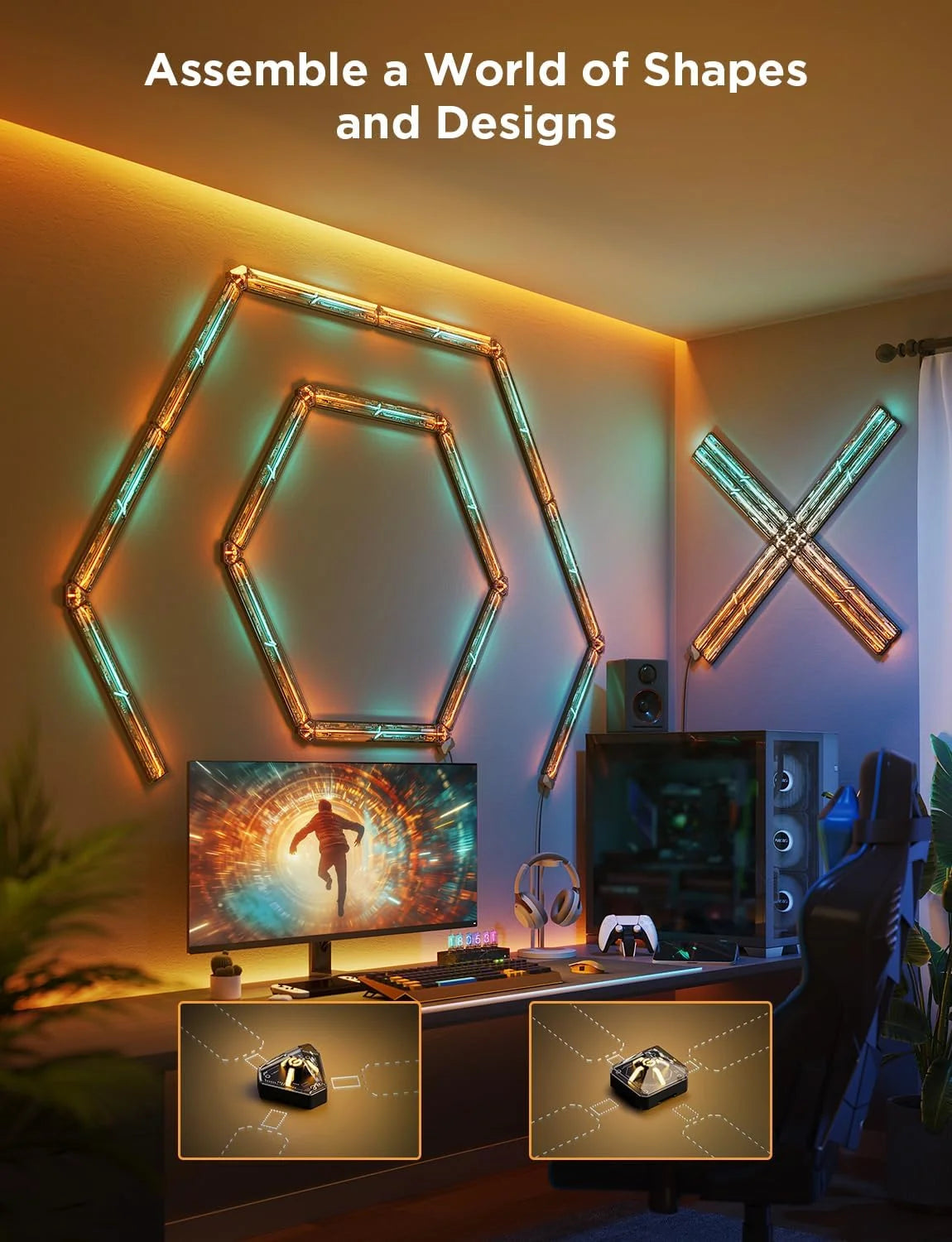 Govee Gaming Wall Light, RGBIC Glide Wall Light