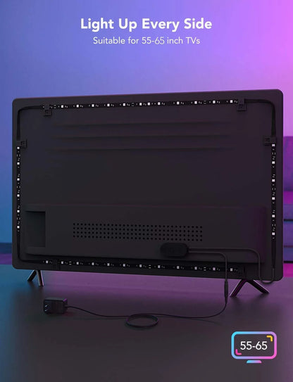 Govee TV LED Backlight, RGBIC Smart LED Strip Lights for 55-65 inch TVs