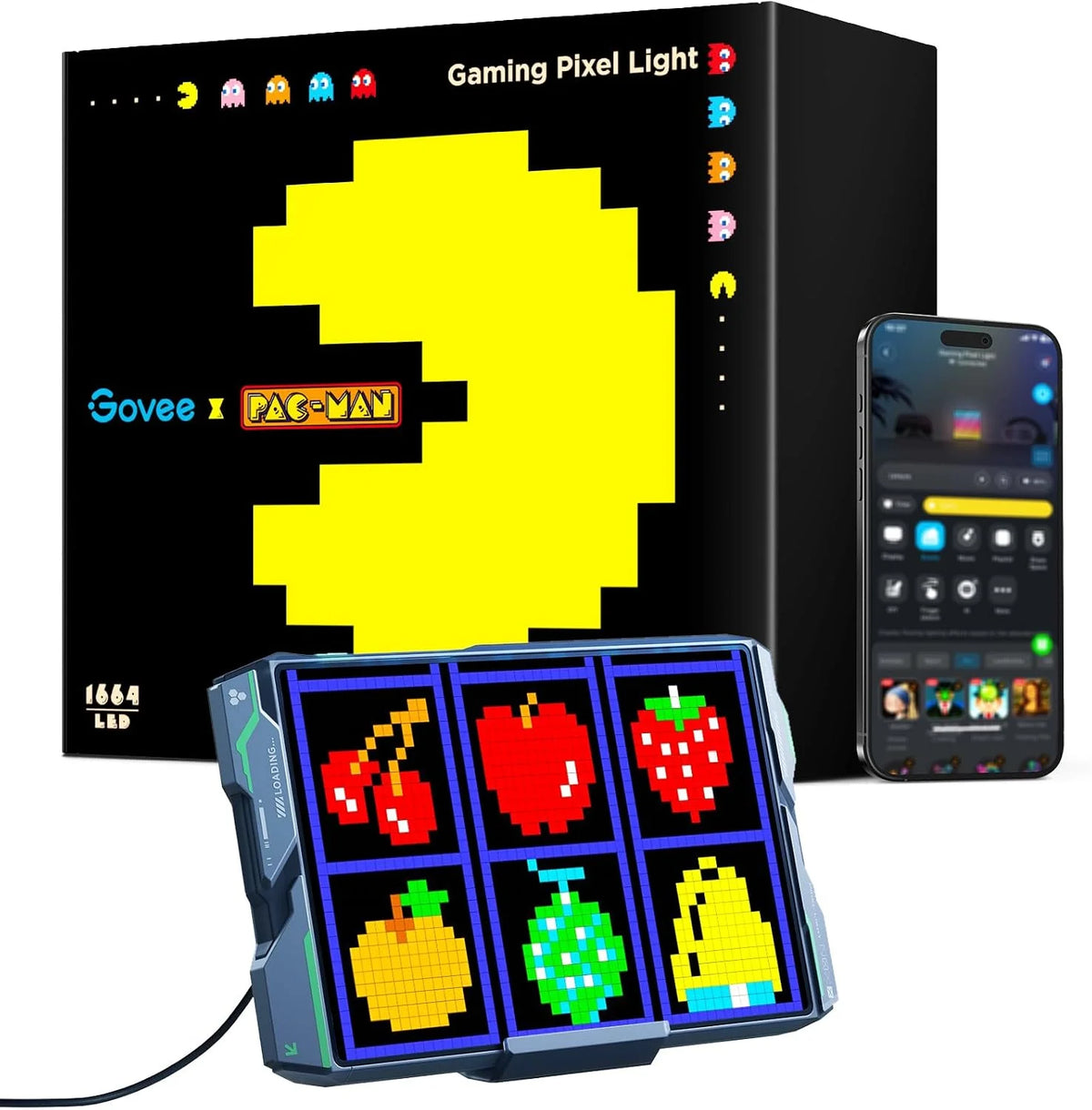 Govee x PAC-MAN Gaming Pixel Light, LED Panel with Real-time Info Display