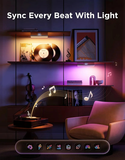 Govee Smart Light Bar, RGBICWW TV Lights for Living Room, Gaming, Silver