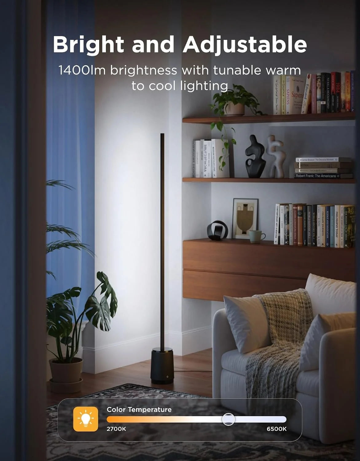 Govee Floor Lamp 3 Lite, Smart RGBIC LED Corner Lamp for Bedroom